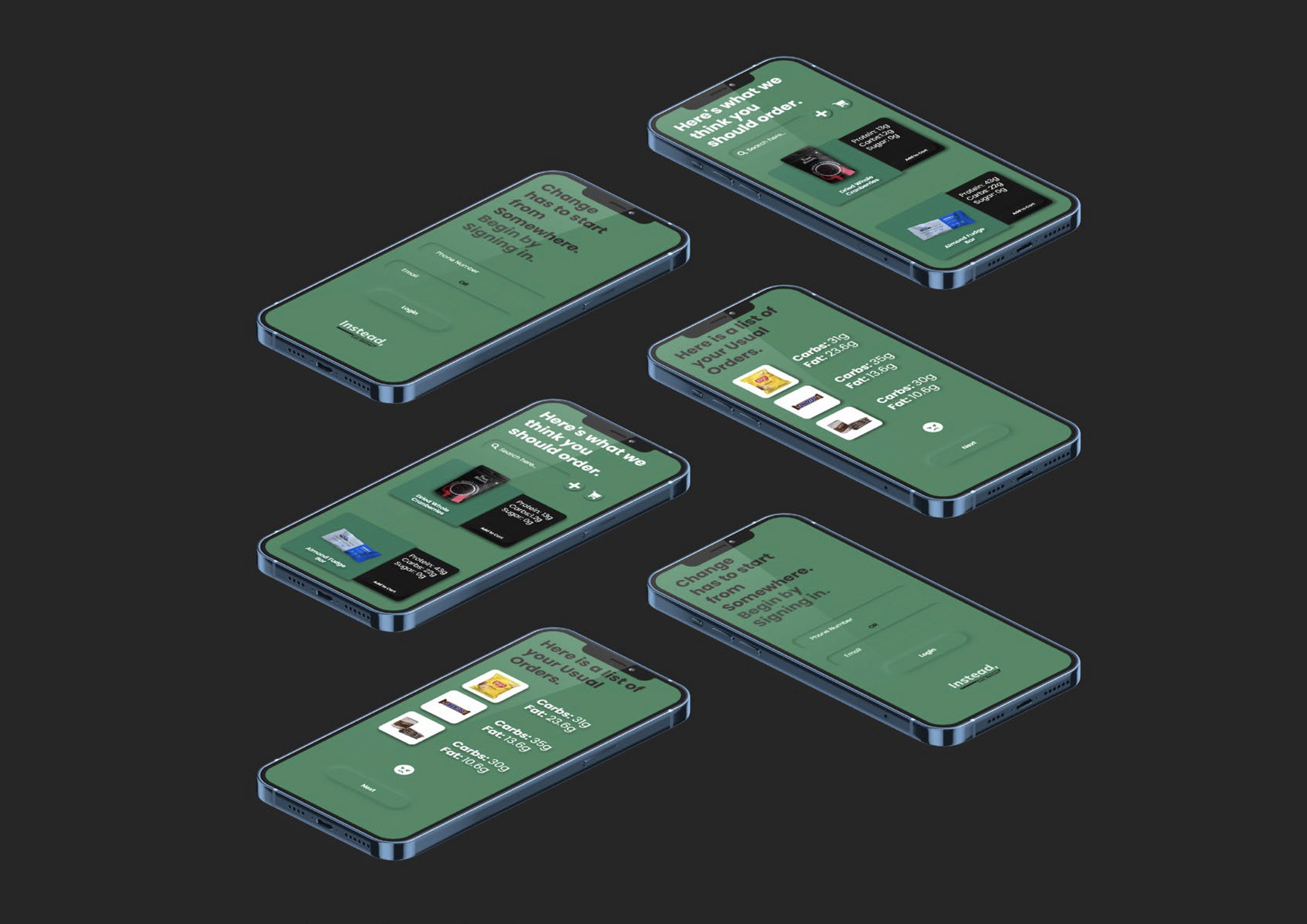 Instead app screens
